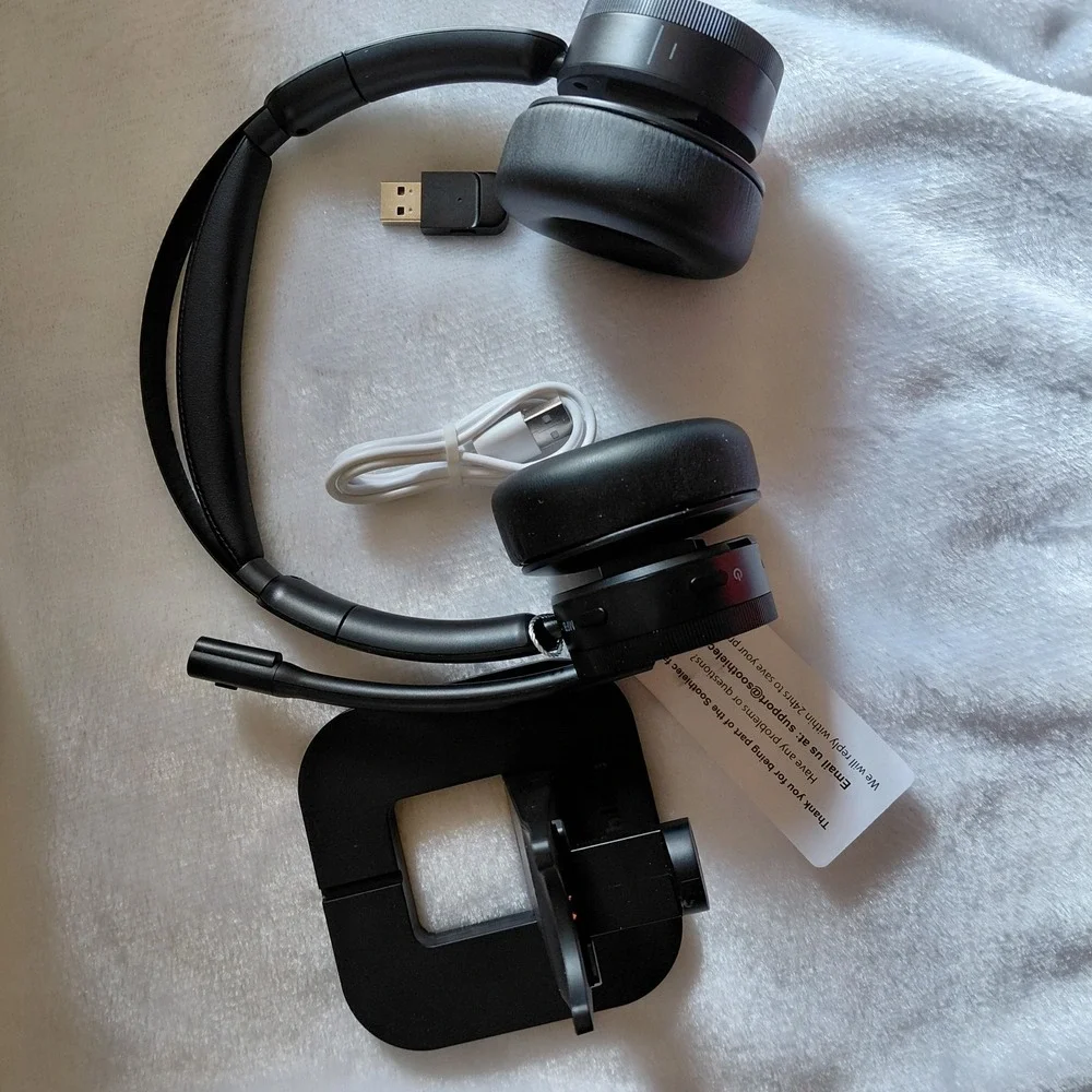 Soothielec Wireless Headset KH156M V5.2 Bluetooth Headset with Noise Canceling